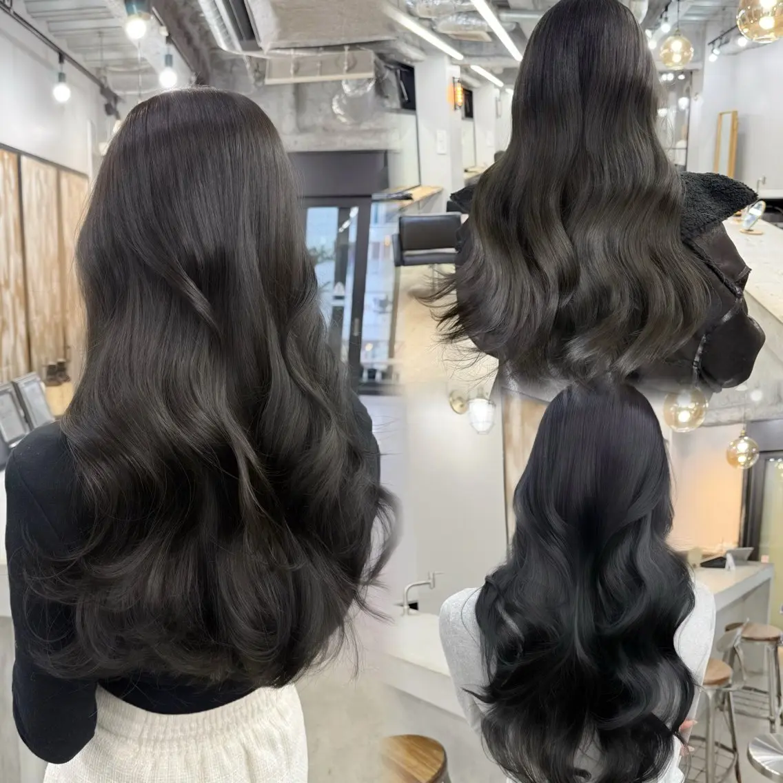 ロング カラー 透明感カラー グレージュ 韓国風ヘア レイヤーカット カット ヘアカラー トリートメント ヘアセット 韓国ヘア🫧 KAZUTOのヘアスタイル