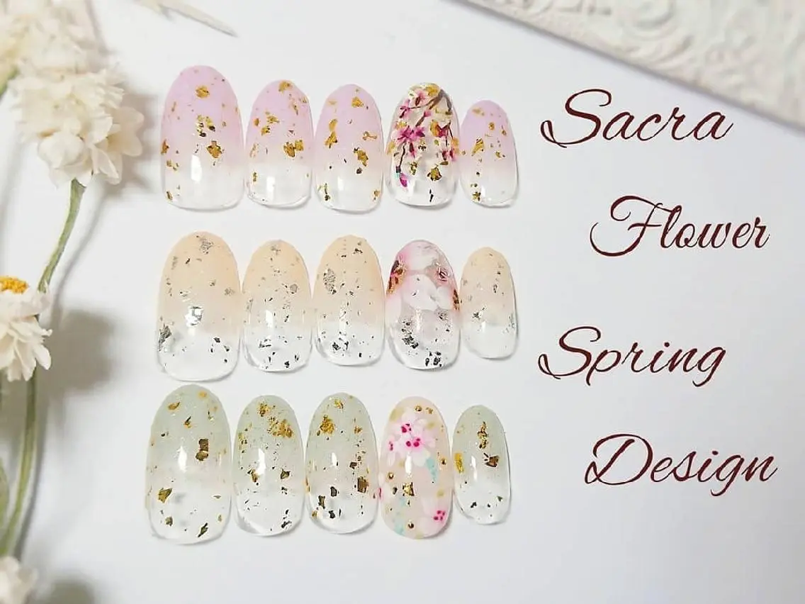 ネイル 桜ネイル ハンドネイル Rindu Nail 名駅miniのネイルデザイン