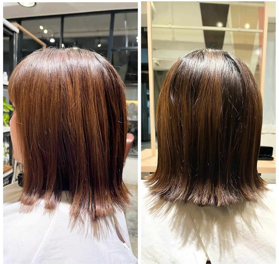 ミディアム ボブ 外ハネヘア 西山 裕子のヘアスタイル
