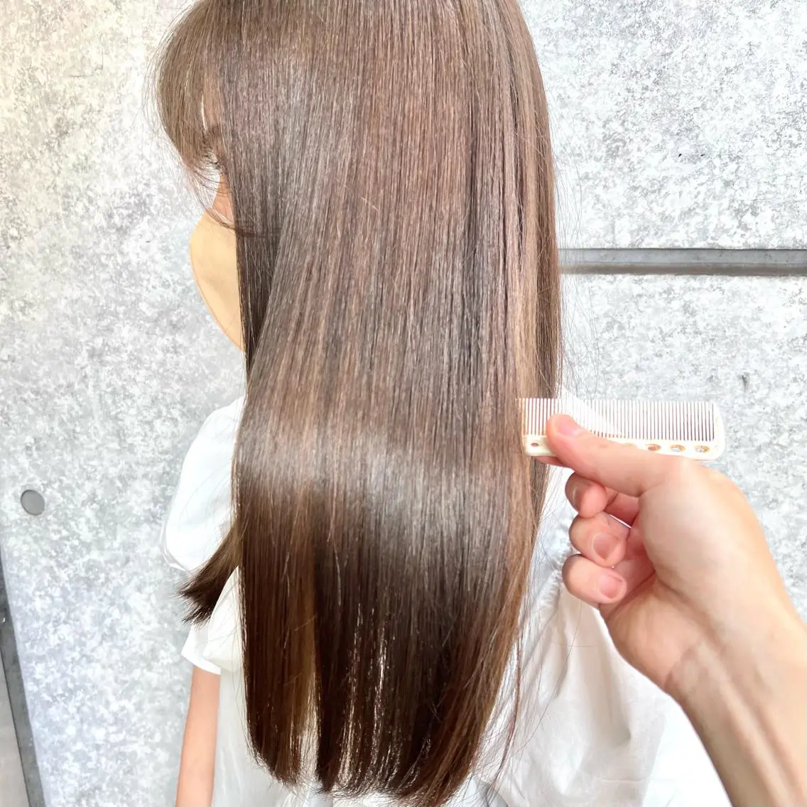 セミロング カラー カット ヘアカラー トリートメント 癖毛救済✂️ボブ /髪質改善ストレートのヘアスタイル