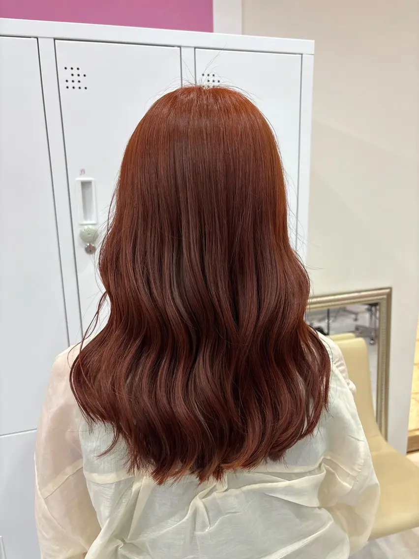 セミロング カラー ブリーチ ブラウンカラー 透明感カラー ダブルカラー ブリーチなしカラー Hirona 縮毛矯正/髪質改善のヘアスタイル