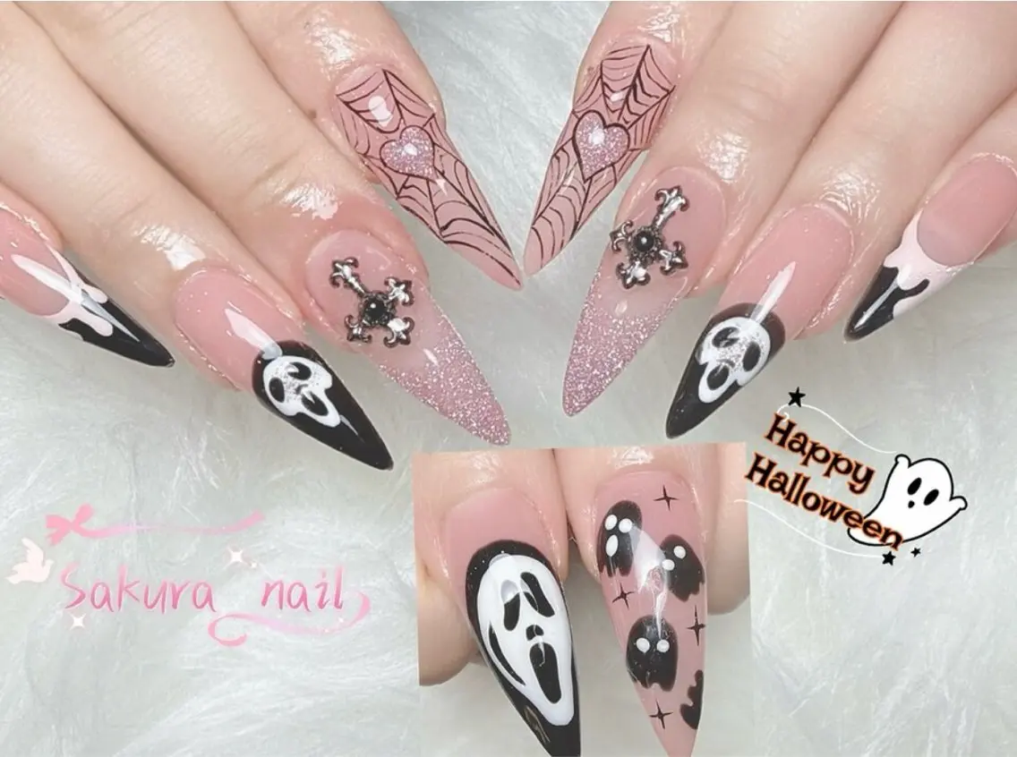 ネイル オーロラネイル クリアネイル フラッシュネイル フレンチネイル ジェルネイル ハンドネイル Sakura Nail Salonのネイルデザイン