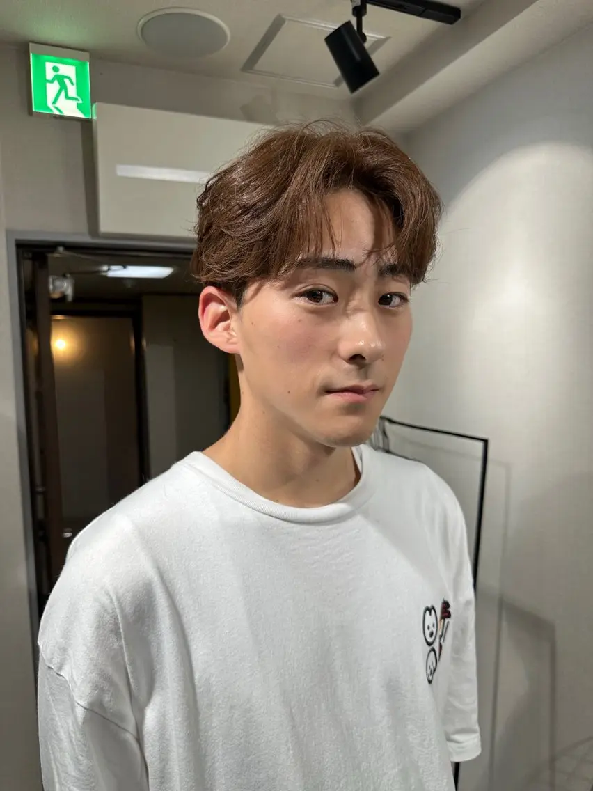 ミディアム メンズ センターパート カット トリートメント 💈原宿指名No.1 センターパート💈のヘアスタイル
