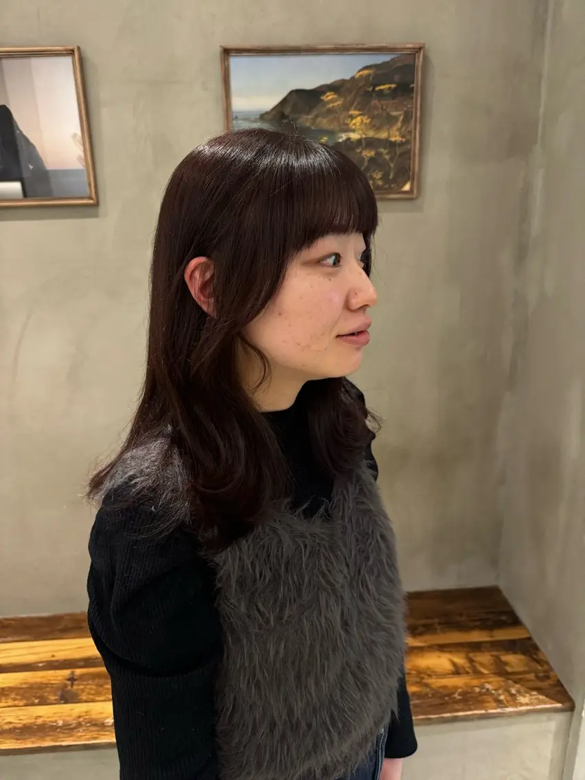 セミロング カット ヘアカラー トリートメント 新宿/顔周りカット +レイヤー=しずく♩のヘアスタイル