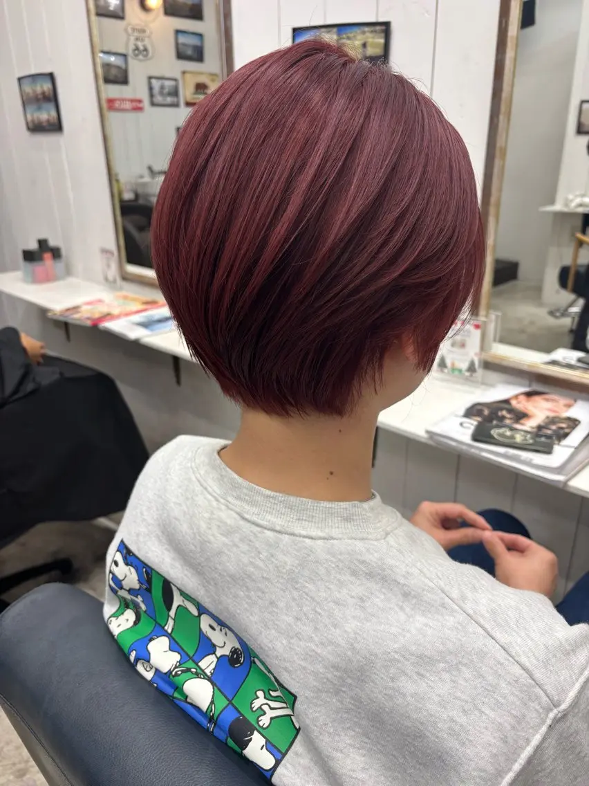 ショート カラー カット ヘアカラー トリートメント Ann./艶髪 /レイヤーカットのヘアスタイル