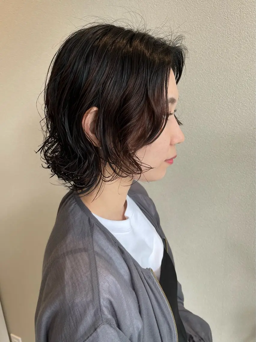 ショート パーマ カット パーマ BELLE by revo 山口 か乃のヘアスタイル