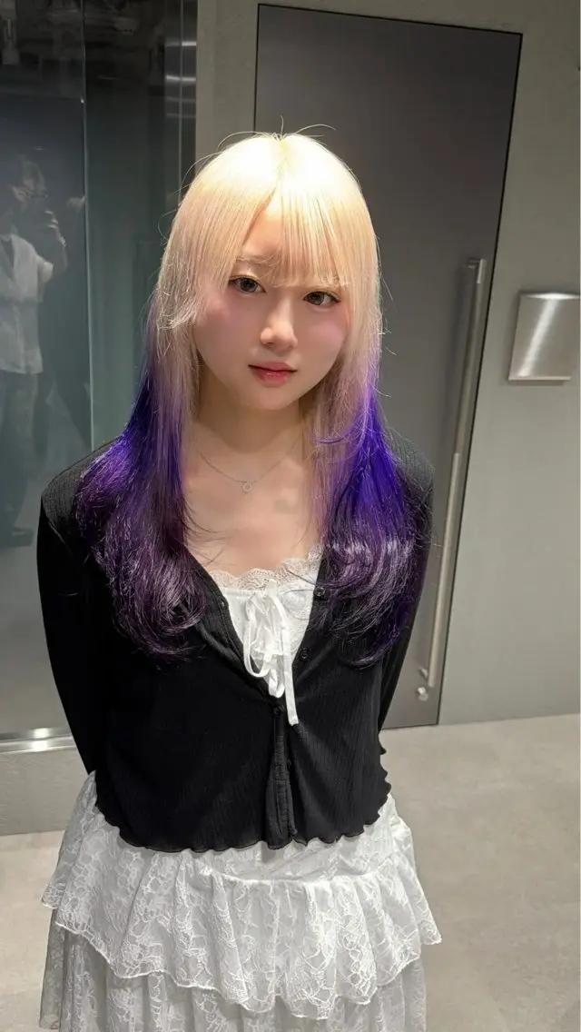 ロング カラー カット ヘアカラー クドウ タイキのヘアスタイル