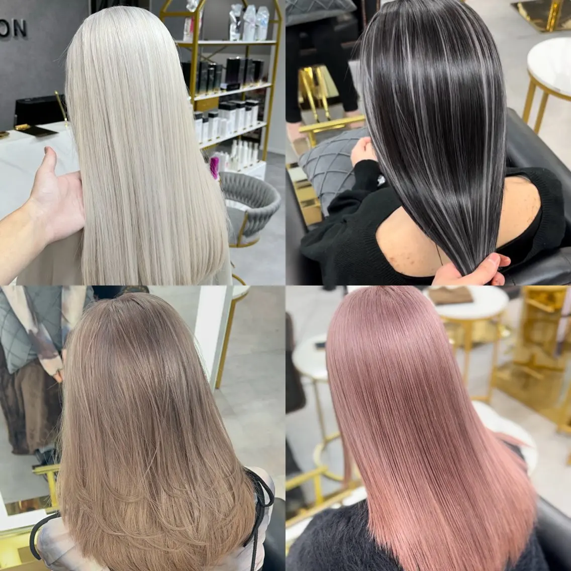 セミロング 韓国風　白髪ぼかし NAOTOのヘアスタイル