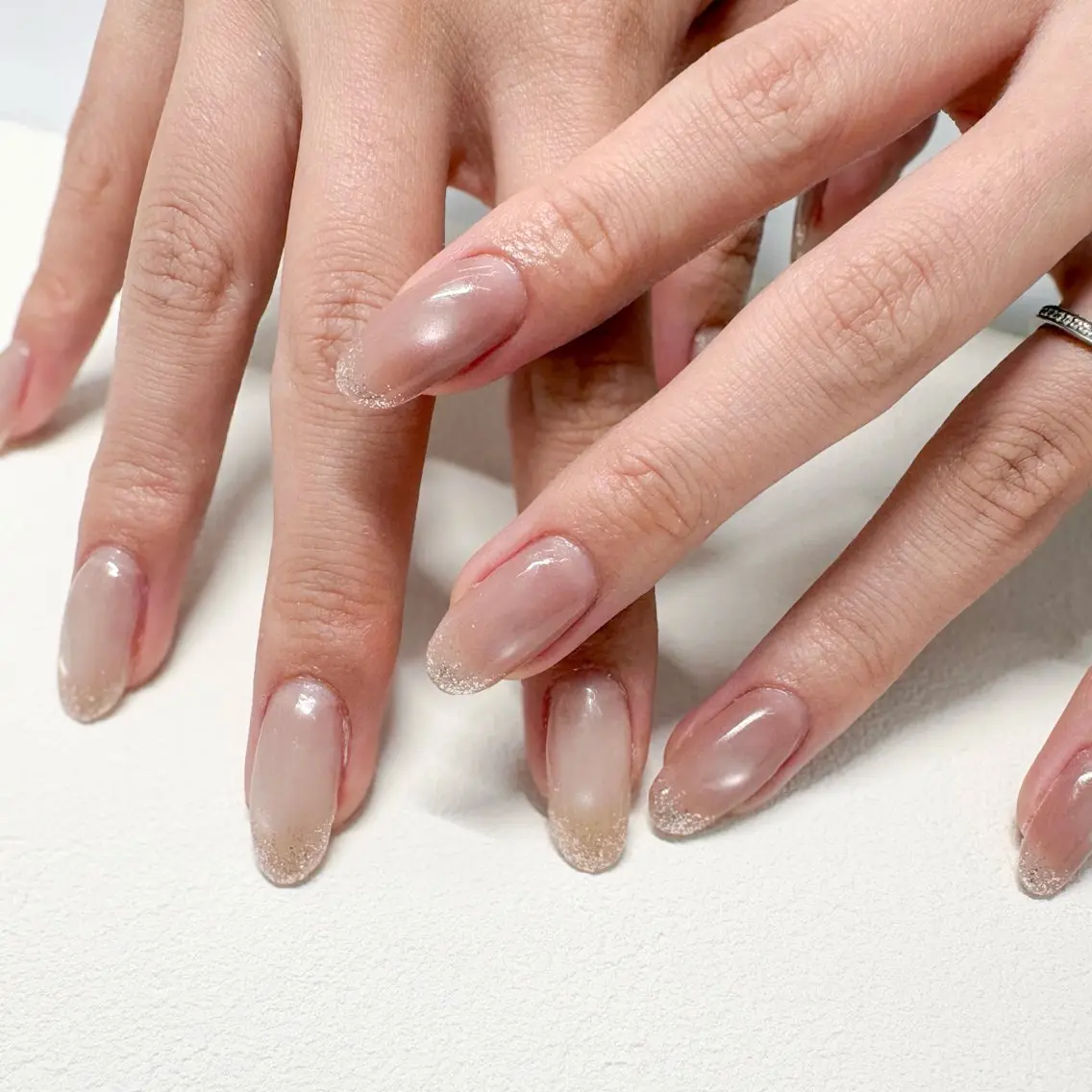 ネイル グラデーション キラキラネイル ラメ(グリッター) ラメグラデーション マグネットネイル moeko nailのネイルデザイン