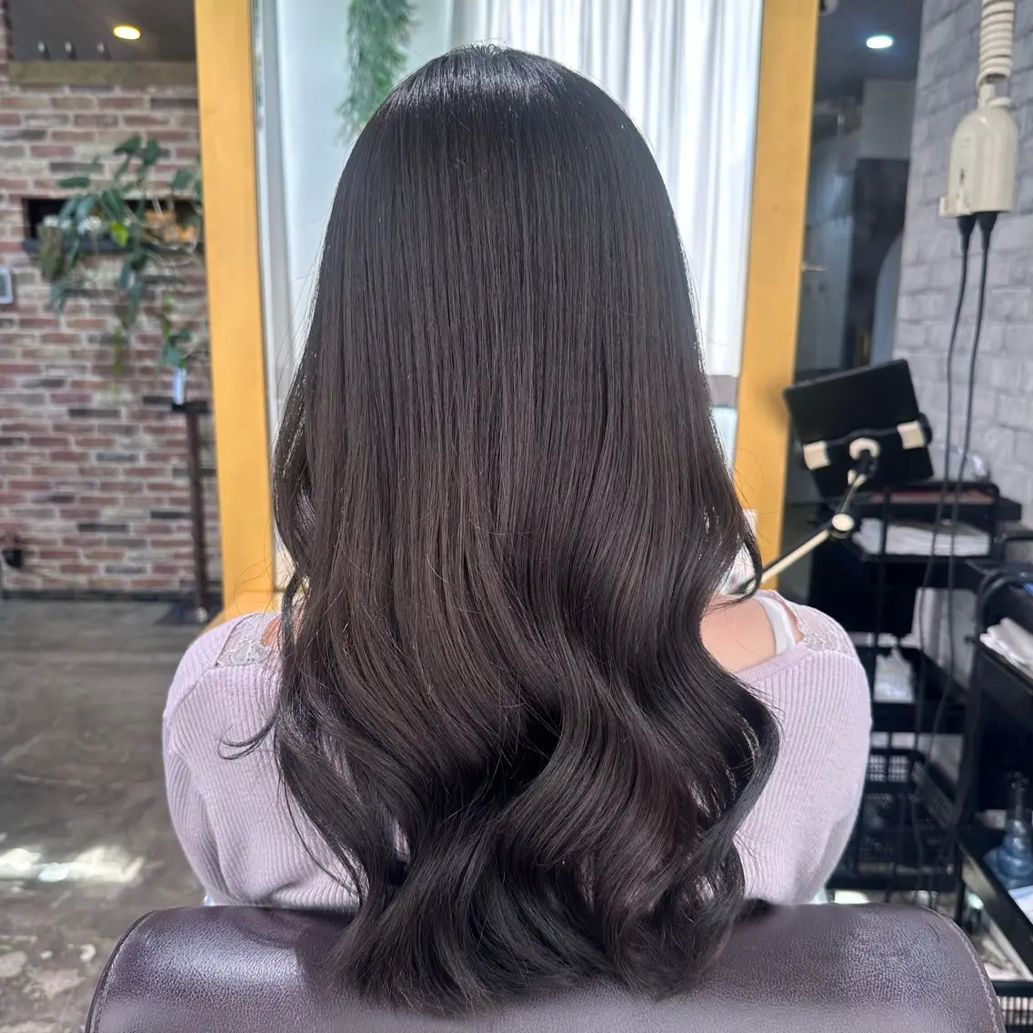 ロング カラー グレージュ ヘアカラー Saki💛心斎橋 髪質改善/艶カラーのヘアスタイル