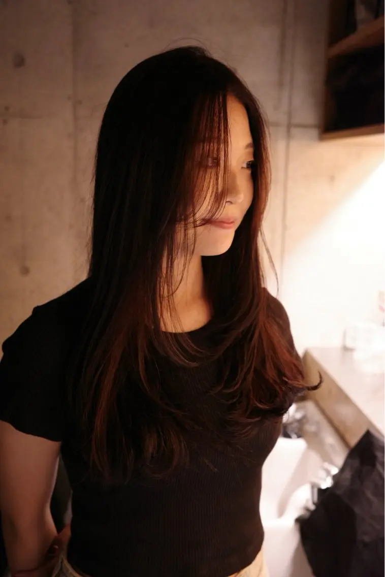 ロング カット ヘアカラー ohasi yunaのヘアスタイル