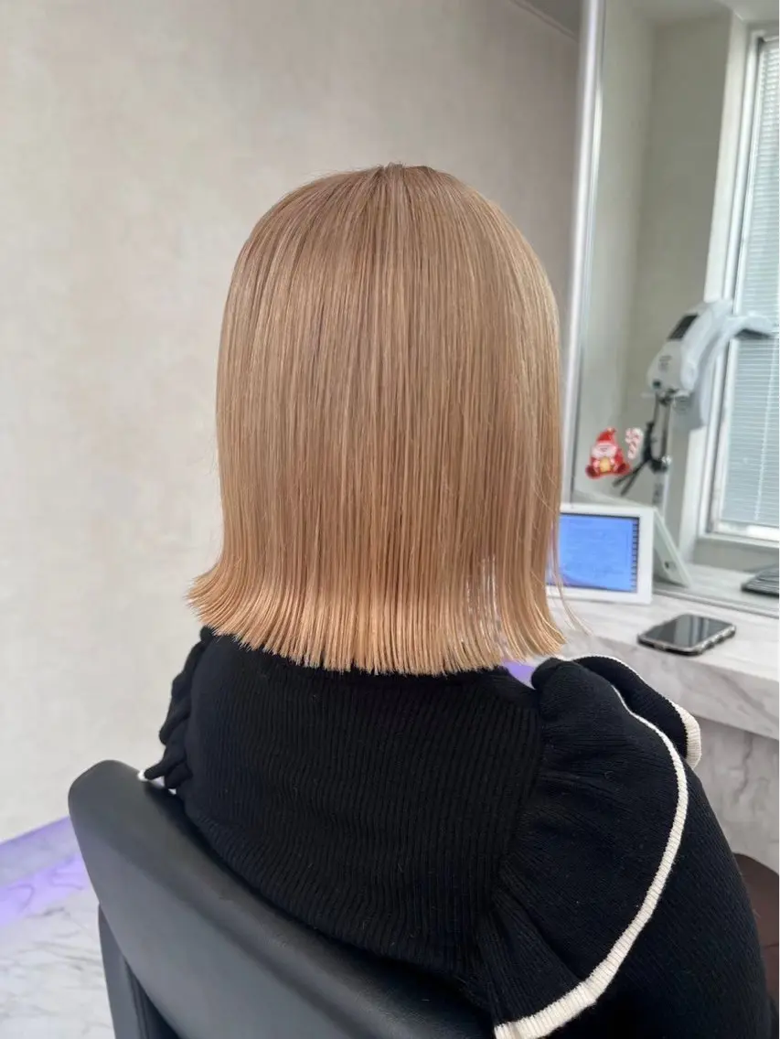 【新規様限定🫧】既にハイトーンの方メンテナンス💗リタッチブリーチ🥀+全体カラー🫧の写真