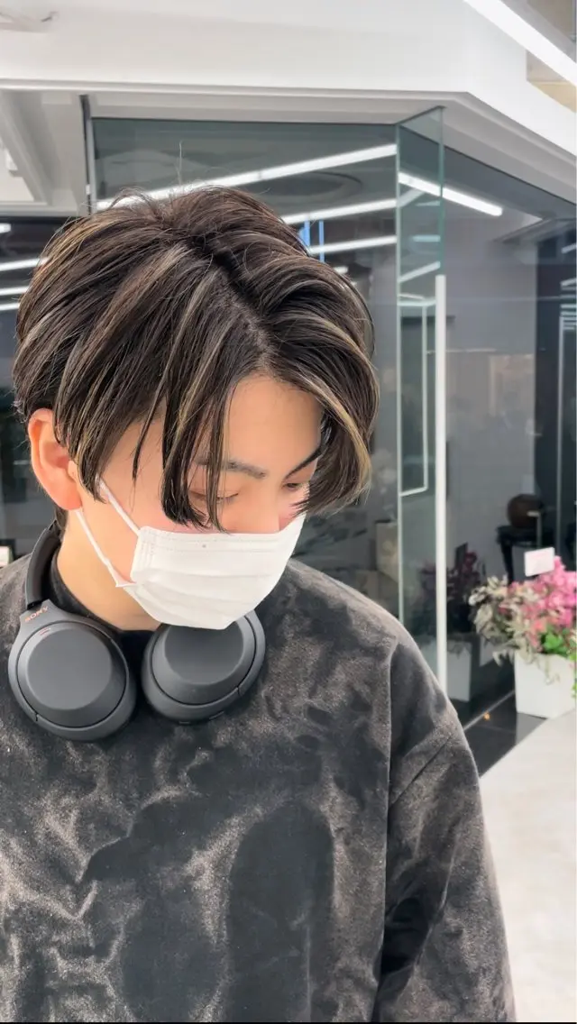 カラー メンズ メンズハイライト ハイライトカラー 森龍馬 メンズ専門美容師のヘアスタイル
