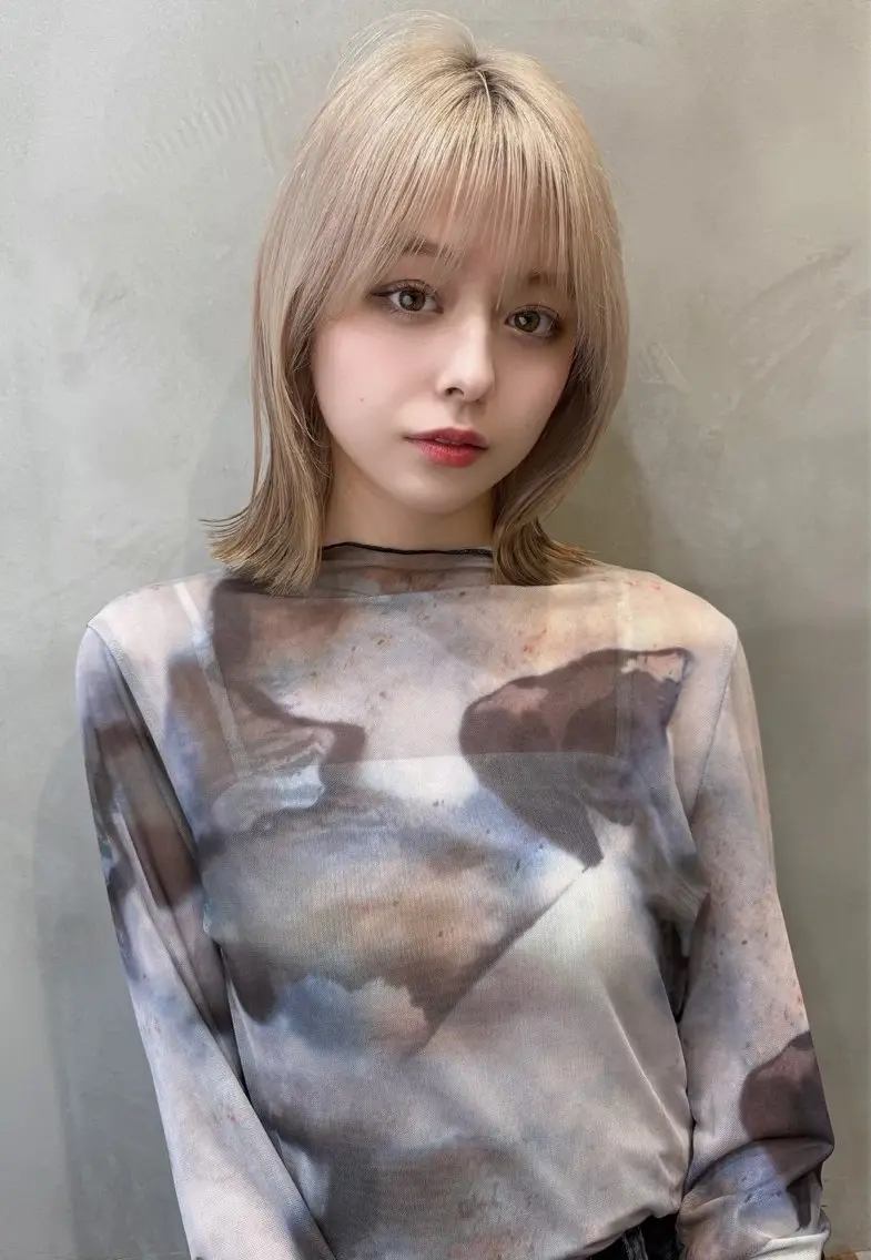 💫【ミニモ限定価格‼️】🤍メンテナンスカット＆ブリーチリタッチ➕オンカラー🎨🫧＆うる艶トリートメント✨の写真