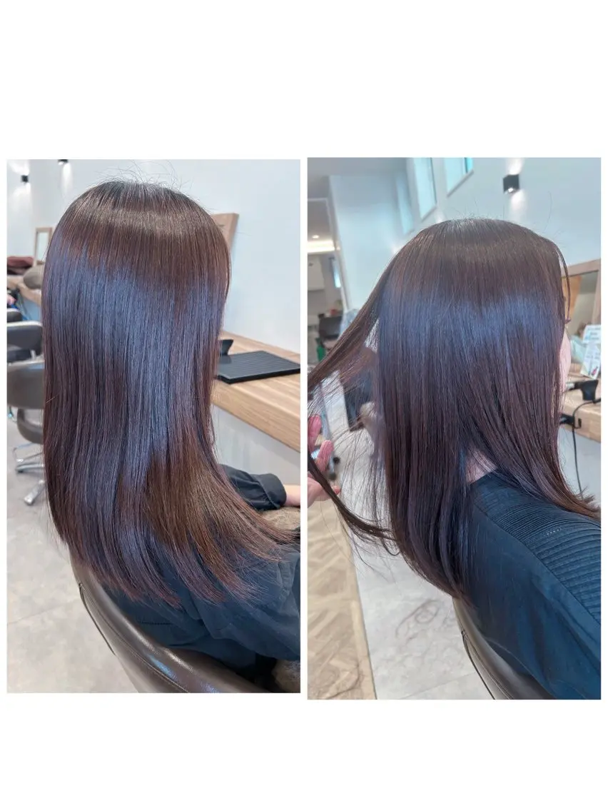 セミロング カラー やまこし 美裕樹のヘアスタイル