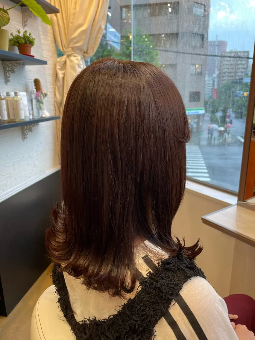 ミディアム カラー カット ヘアカラー ヘッドスパ ヘッドスパ 山本🌻のヘアスタイル