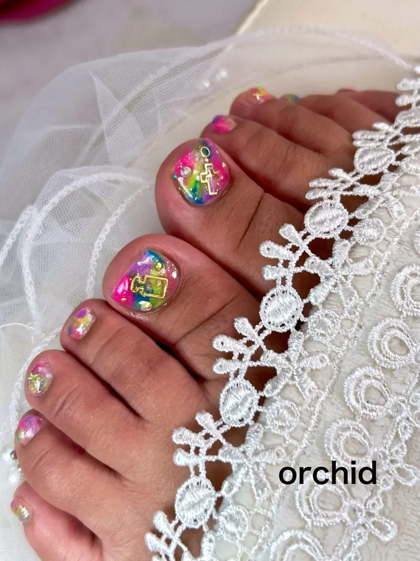 ネイル フットネイル orchid ♡オーキッドのネイルデザイン