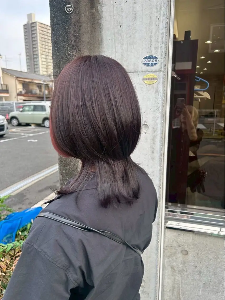 カラー レッドカラー ヘアカラー みきゆうか🫧 大人可愛い製造機🫧のヘアスタイル