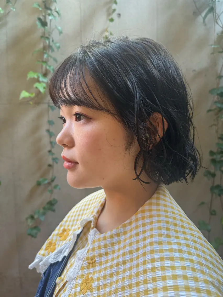 ショート パーマ カット パーマ トリートメント ボブ/ショート 吉田竣のヘアスタイル