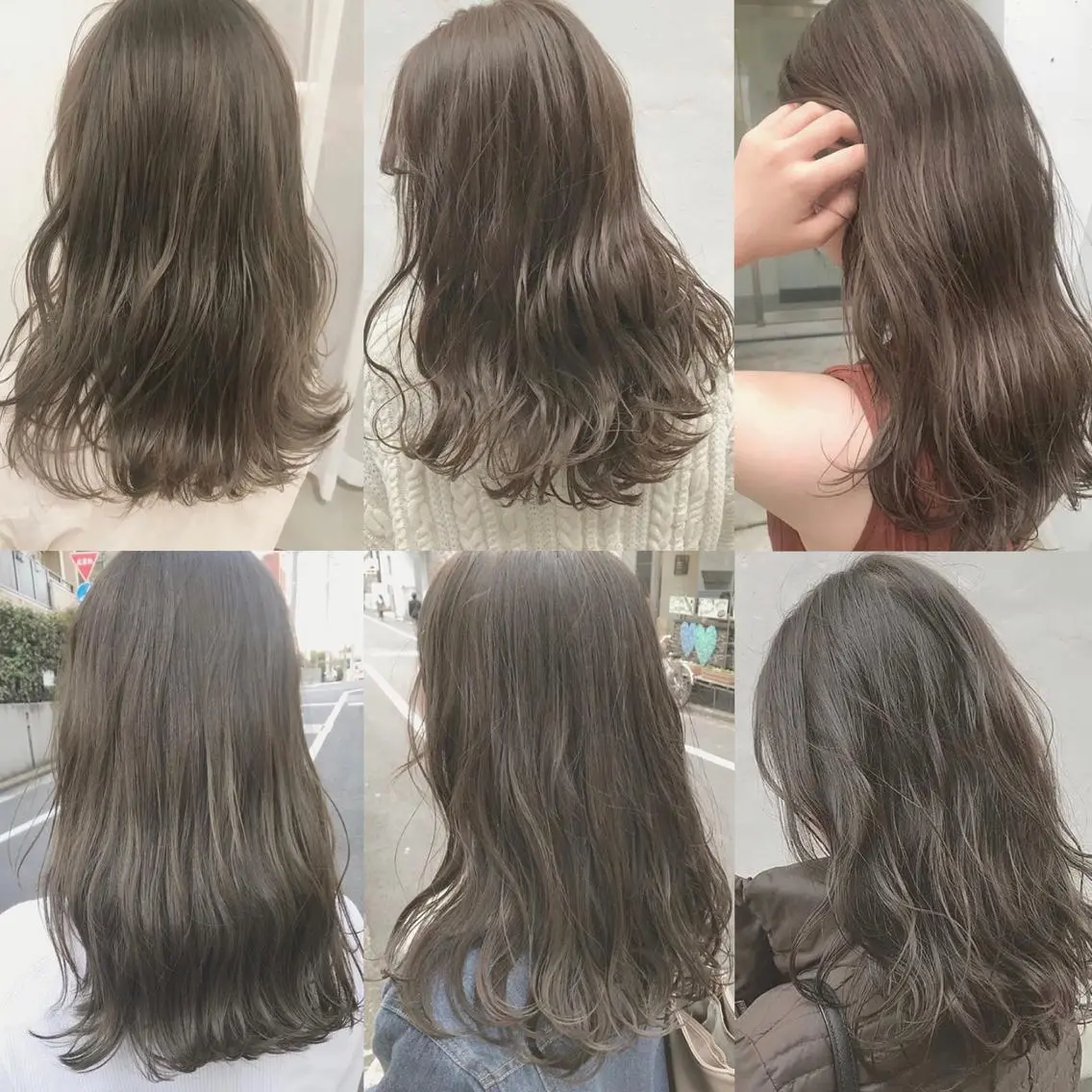ミディアム カラー ネイル ハイトーンボブ 前田 表参道　グレージュのヘアスタイル