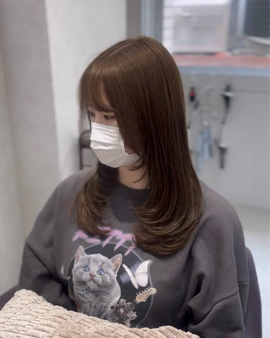 ロング Mao 🎀bob 赤み撃退🌿艶カラーのヘアスタイル