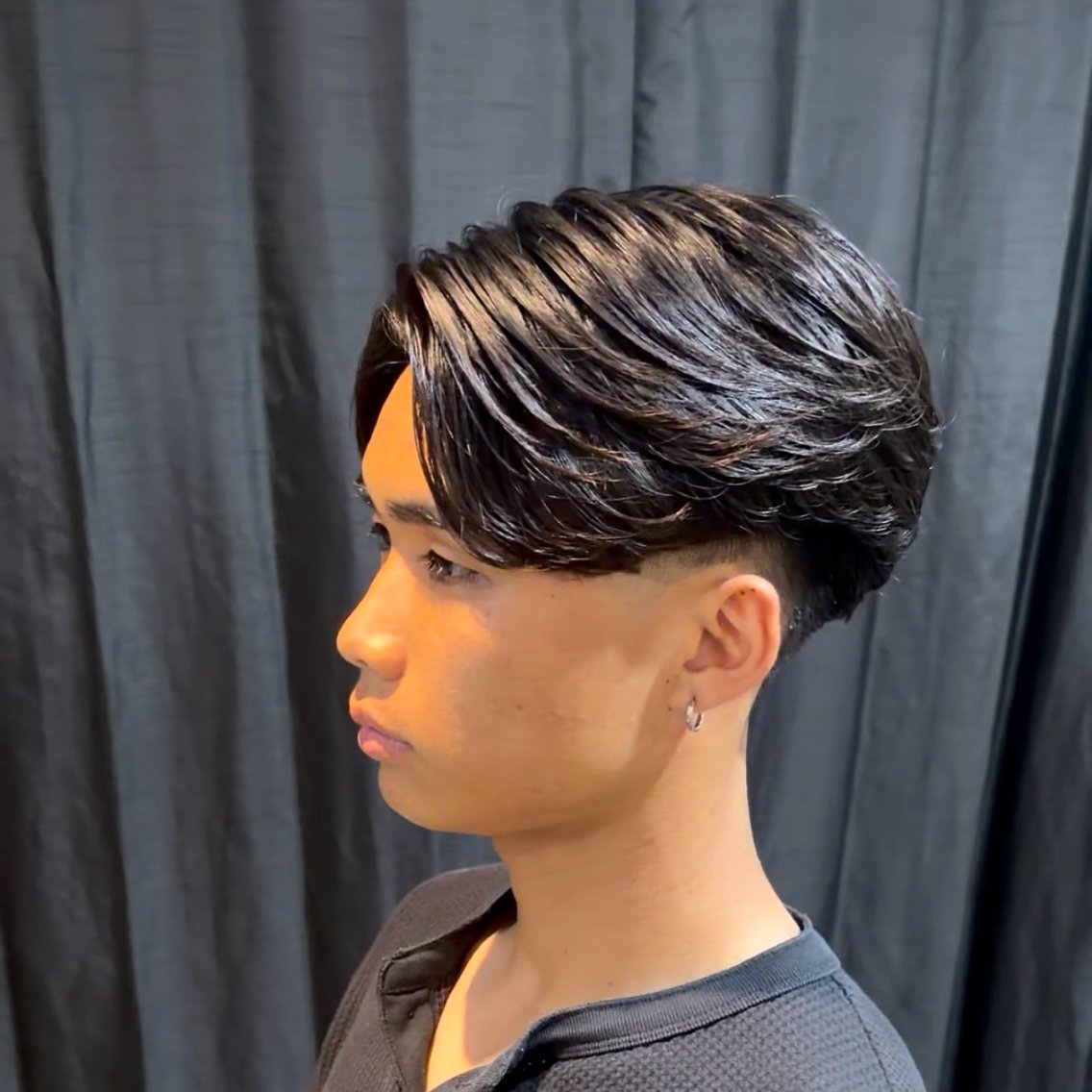 メンズ カット パーマ 原田 黎也のヘアスタイル