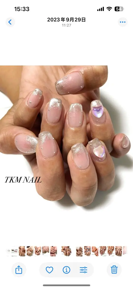 ネイル チークネイル シンプルネイル ______ TKM  NAILのネイルデザイン
