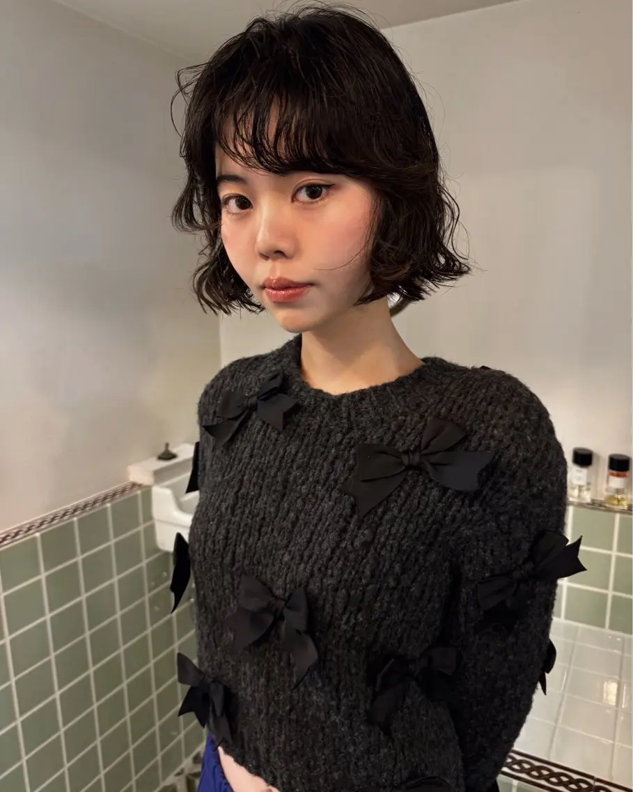 ショート パーマ カット パーマ misa___boo MISAのヘアスタイル