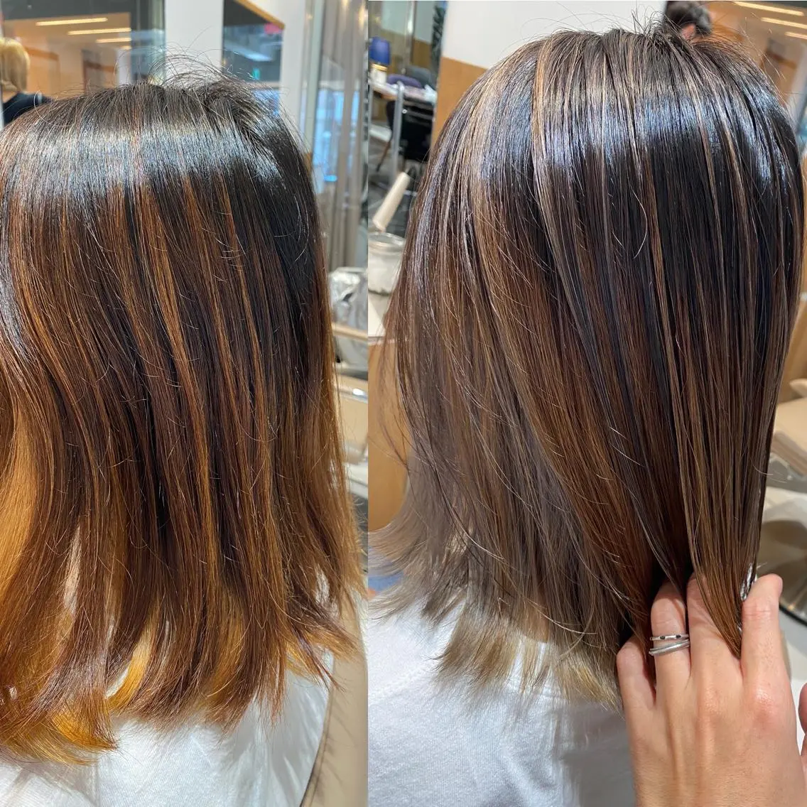 ミディアム カラー 透明感カラー ハイライトカラー 3Dハイライト ハイライト カット ヘアカラー トリートメント 谷合 貴志のヘアスタイル