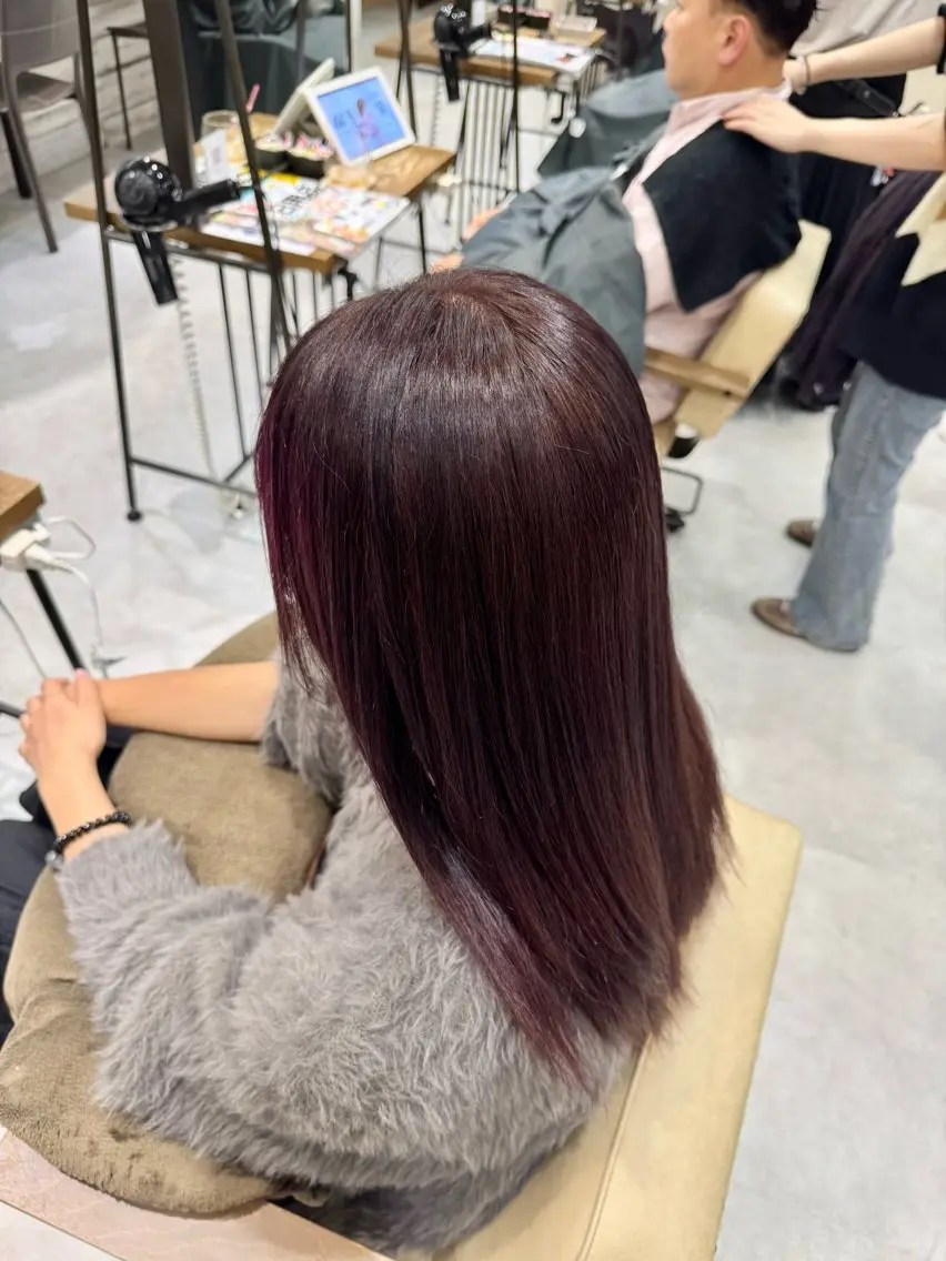 ロング カラー ブリーチなしwカラー /艶カラー/oukaのヘアスタイル