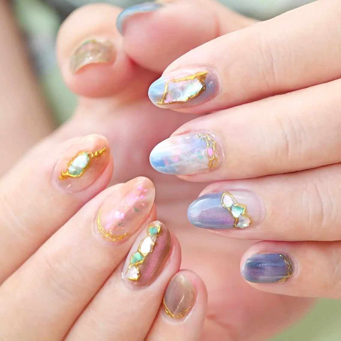 ネイル マグネットネイル ニュアンスネイル nail salon Luxe【リュクス】のネイルデザイン