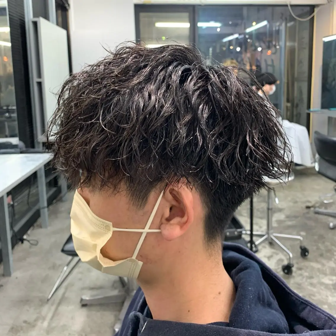 ショート パーマ メンズ マッシュ カット パーマ メンズ特化美容師/ 藤戸 椋のヘアスタイル