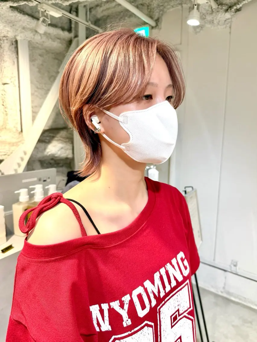 ショート カット ヘアカラー トリートメント 骨格診断で絶対可愛い ✨丸みショート✨凌弥のヘアスタイル