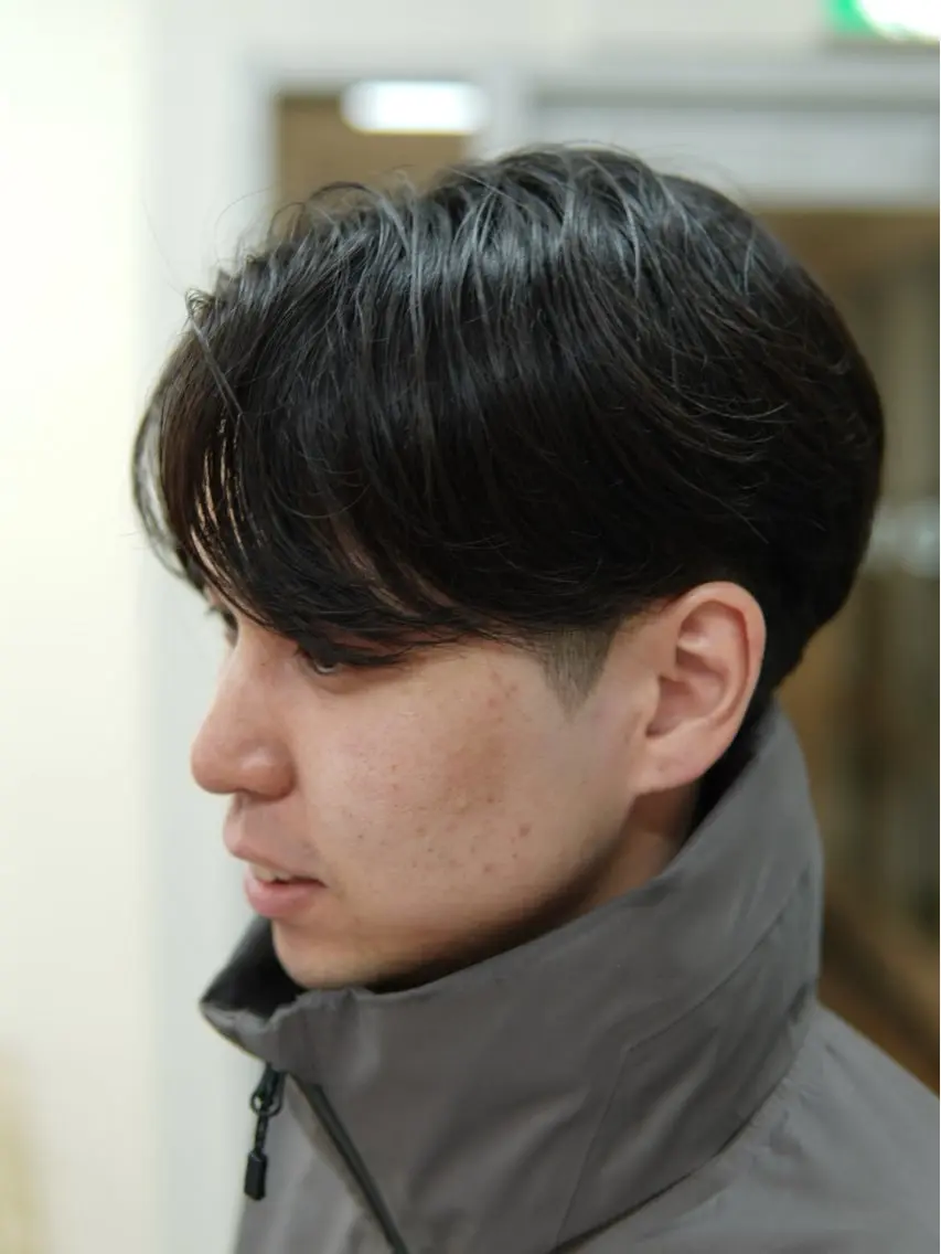 ミディアム パーマ メンズ カット パーマ トリートメント メンズパーマ特化 カバヤマ　リョウのヘアスタイル