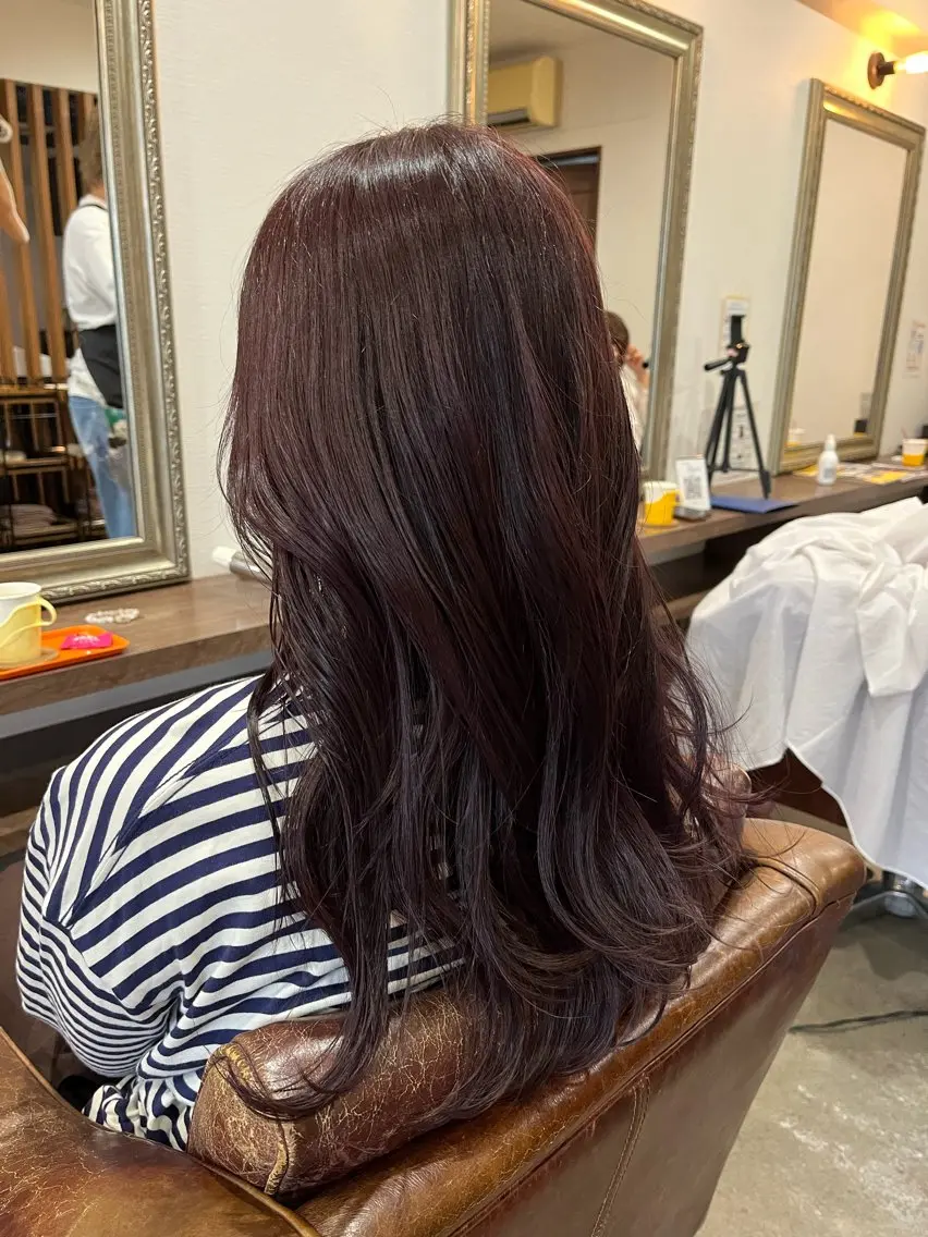 ロング パープルカラー 🫧透明感カラー× レイヤー🫧HARUのヘアスタイル