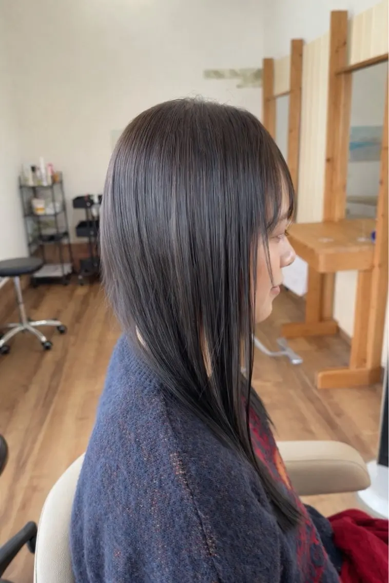 セミロング カット ヘアカラー 艶髪カラー/髪質改善 細貝 舞利のヘアスタイル