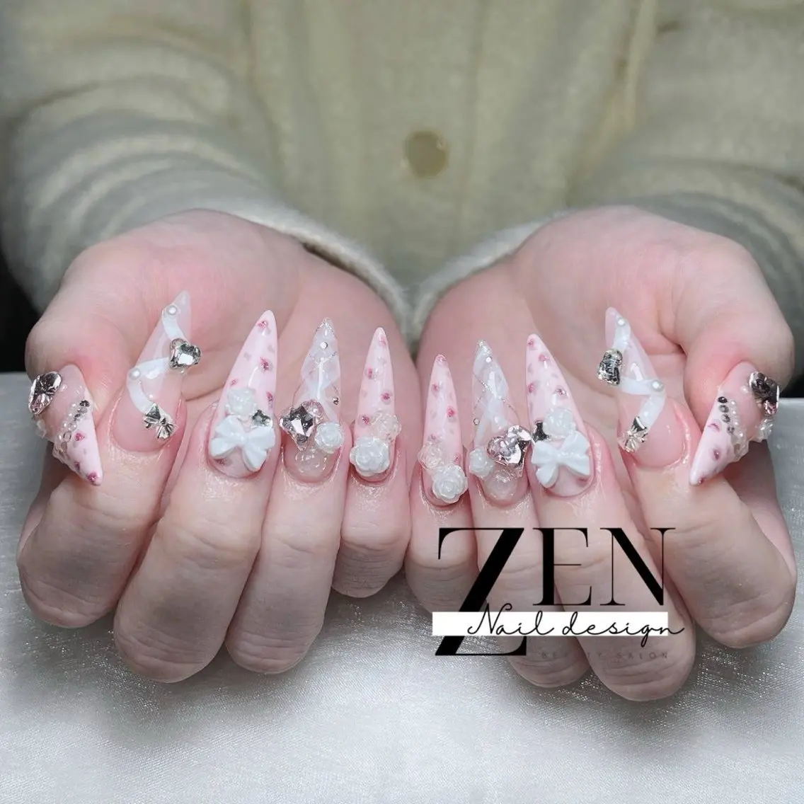 ネイル 持ち込み スカルプネイル ネイルチップ ハンドネイル Zen Nail Design 池袋のネイルデザイン