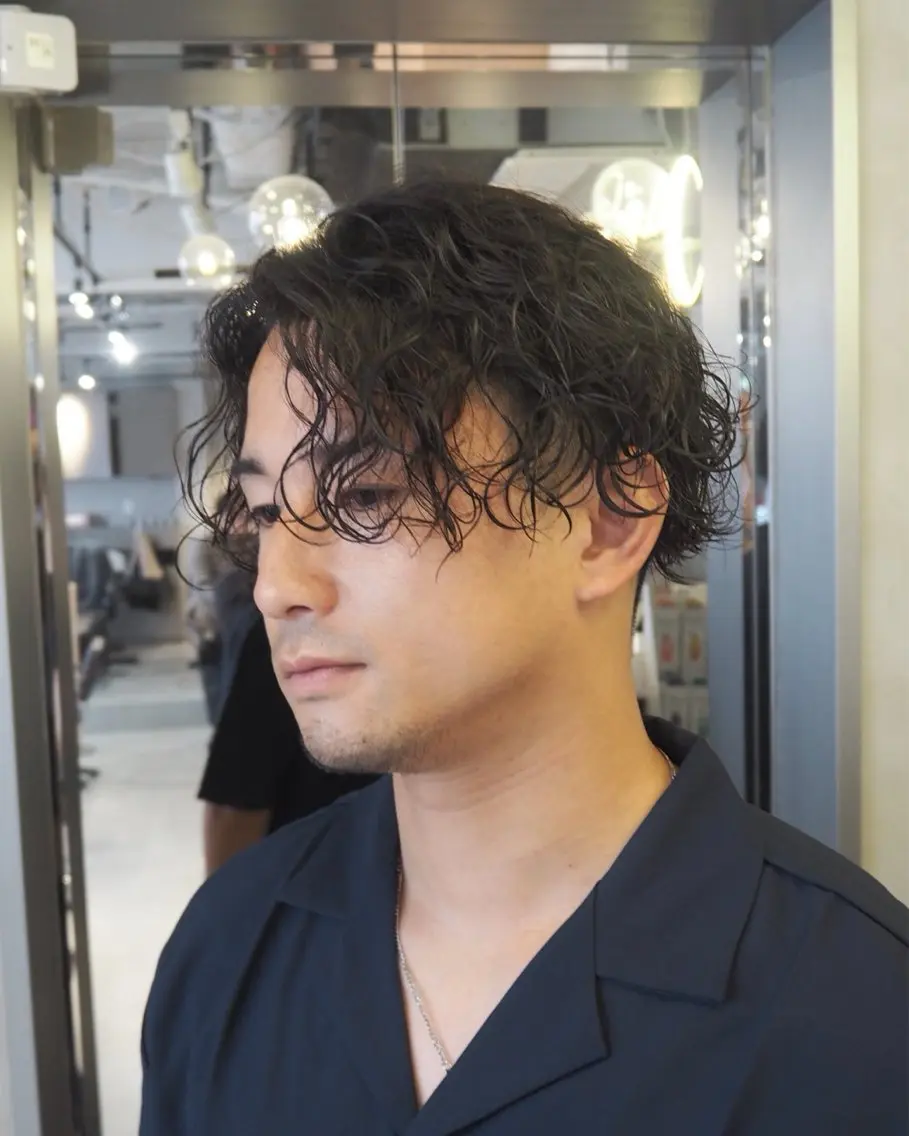パーマ メンズ カット パーマ hayato / 梅田のヘアスタイル