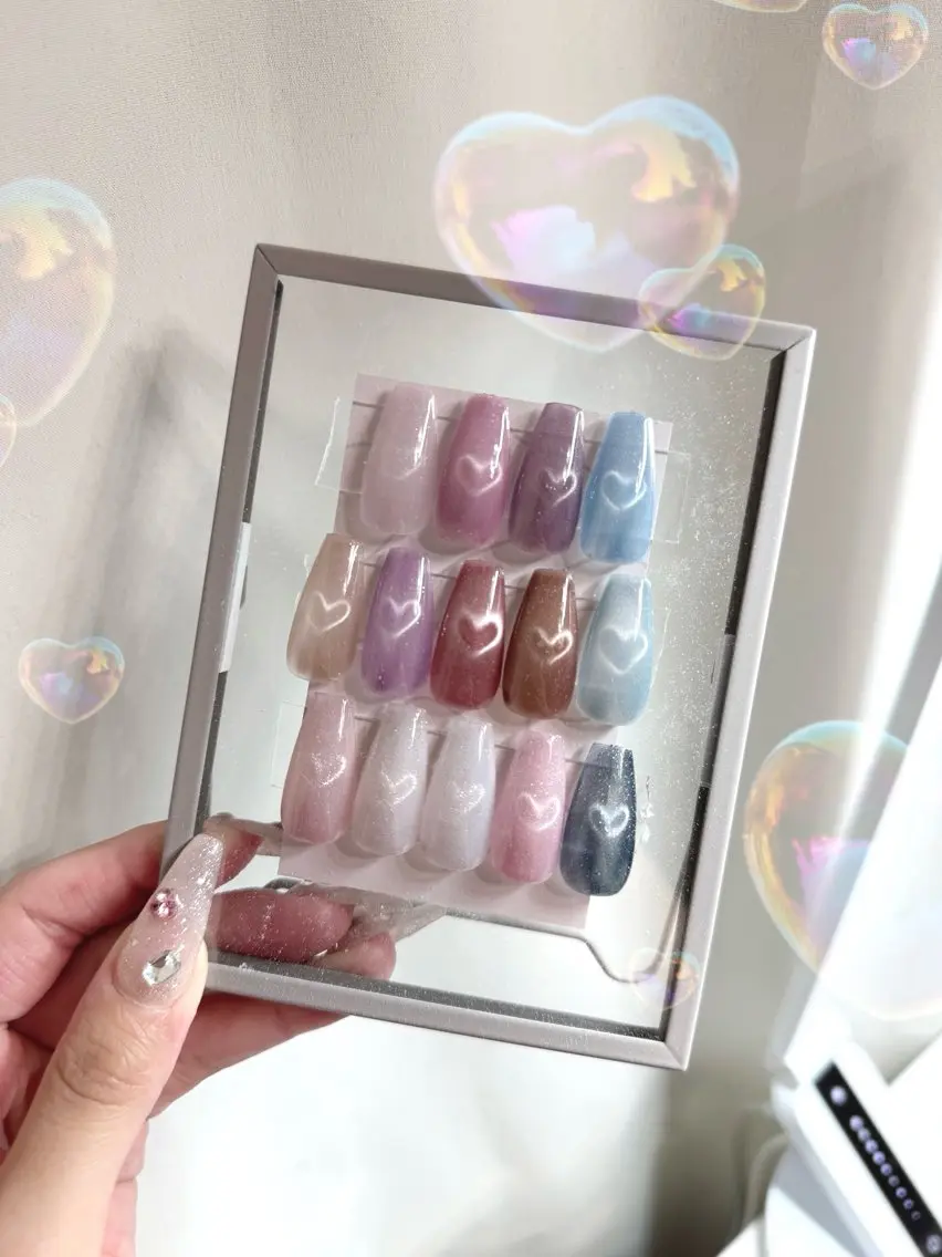 ネイル ハート マグネットネイル ハンドネイル 🎀Mai 🎀のネイルデザイン