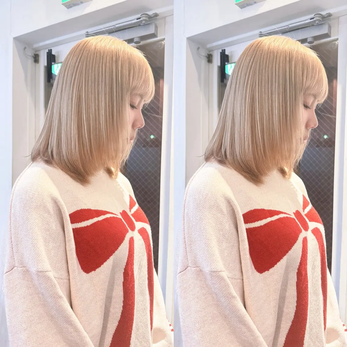 ミディアム カラー ハイトーンカラー レイヤーカット ローレイヤー カット ヘアカラー Kurumi🌙韓国 レイヤー/艶感カラーのヘアスタイル