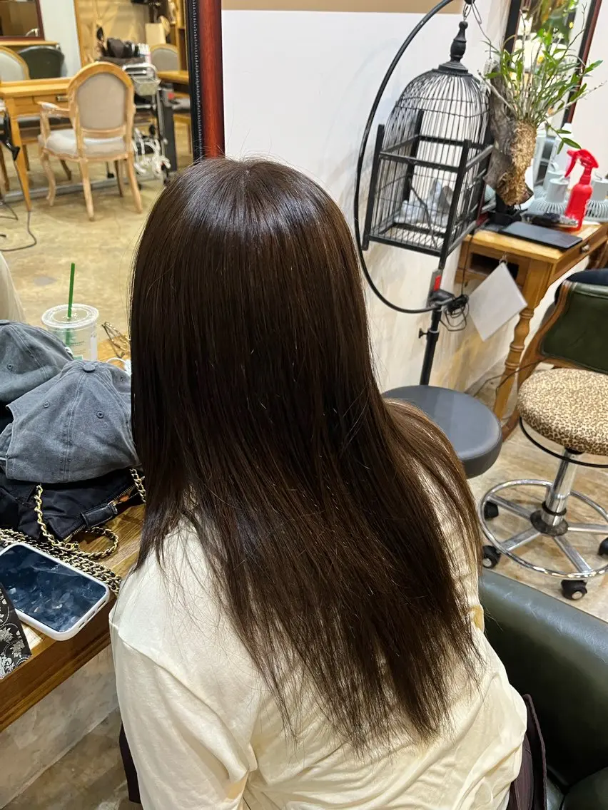 ロング カラー ヘアカラー 松原 樹里のヘアスタイル