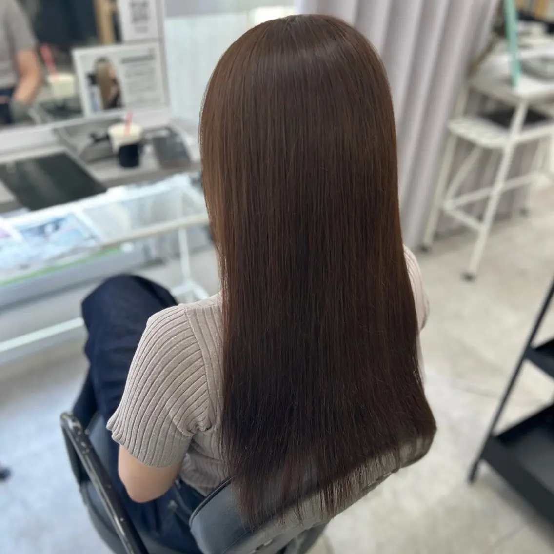 ロング カラー ツヤ感ワンカラー🎀 NAOのヘアスタイル