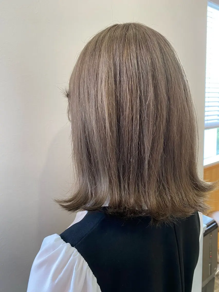 ミディアム ヘアカラー GINZARay2 風本朱里🐥のヘアスタイル