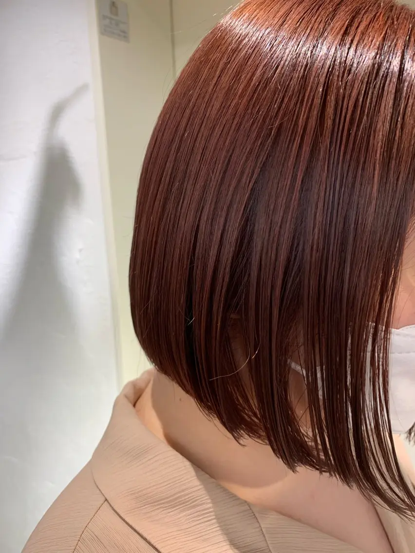 ショート カラー ブリーチ ブリーチなしカラー ピンクカラー ボブ ヘアカラー 🫧 みゆ🫧のヘアスタイル