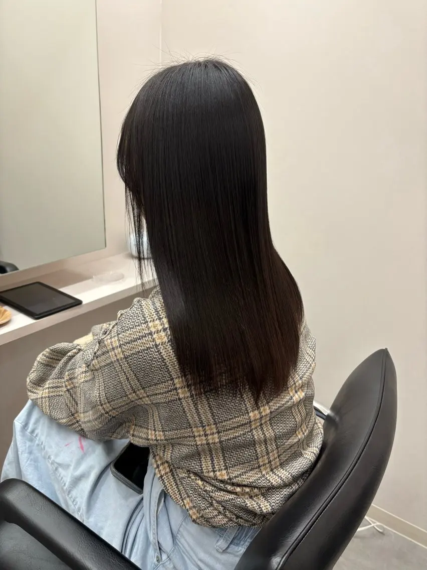 セミロング 髪質改善 トリートメント とき/髪質改善/透明 感カラー☘️のヘアスタイル