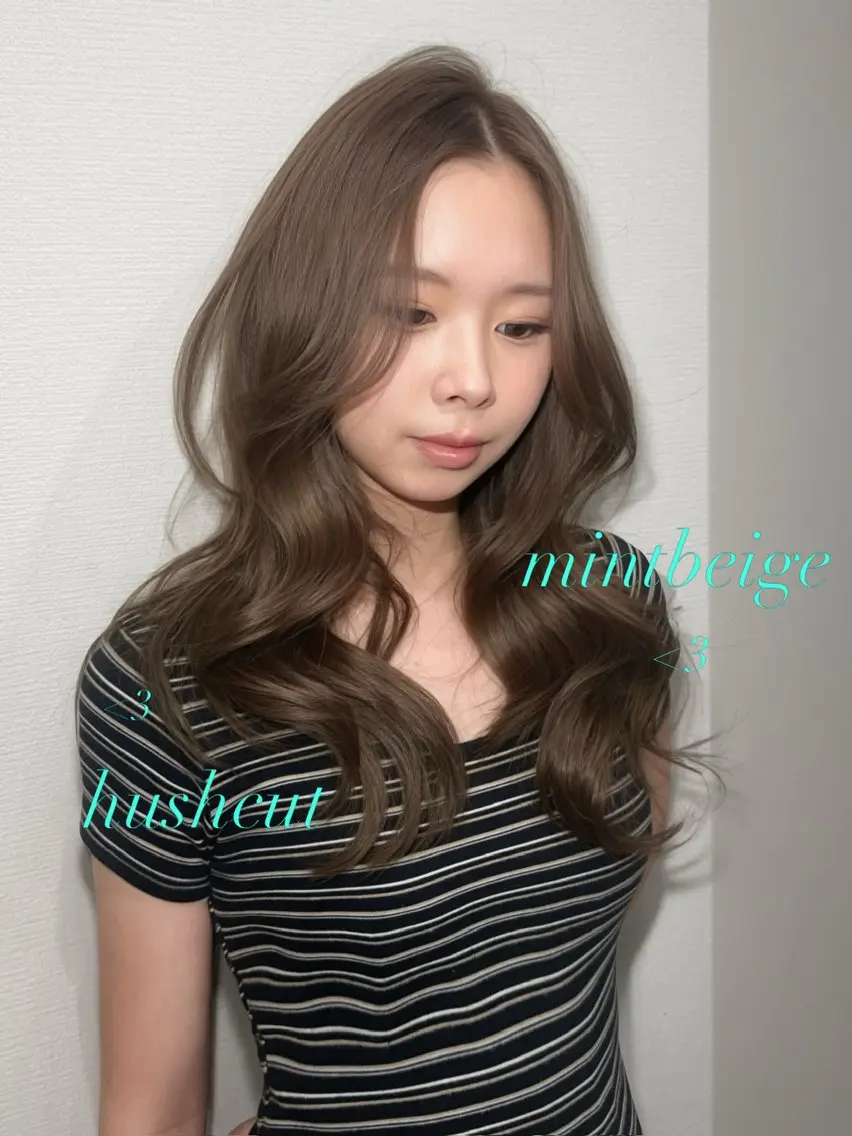 ロング くびれヘア 顔まわりレイヤー 顔周りカット 髪質改善 ヨシンモリ カット ヘアカラー 🤍熊本/顔周り/ ベージュ/ririのヘアスタイル