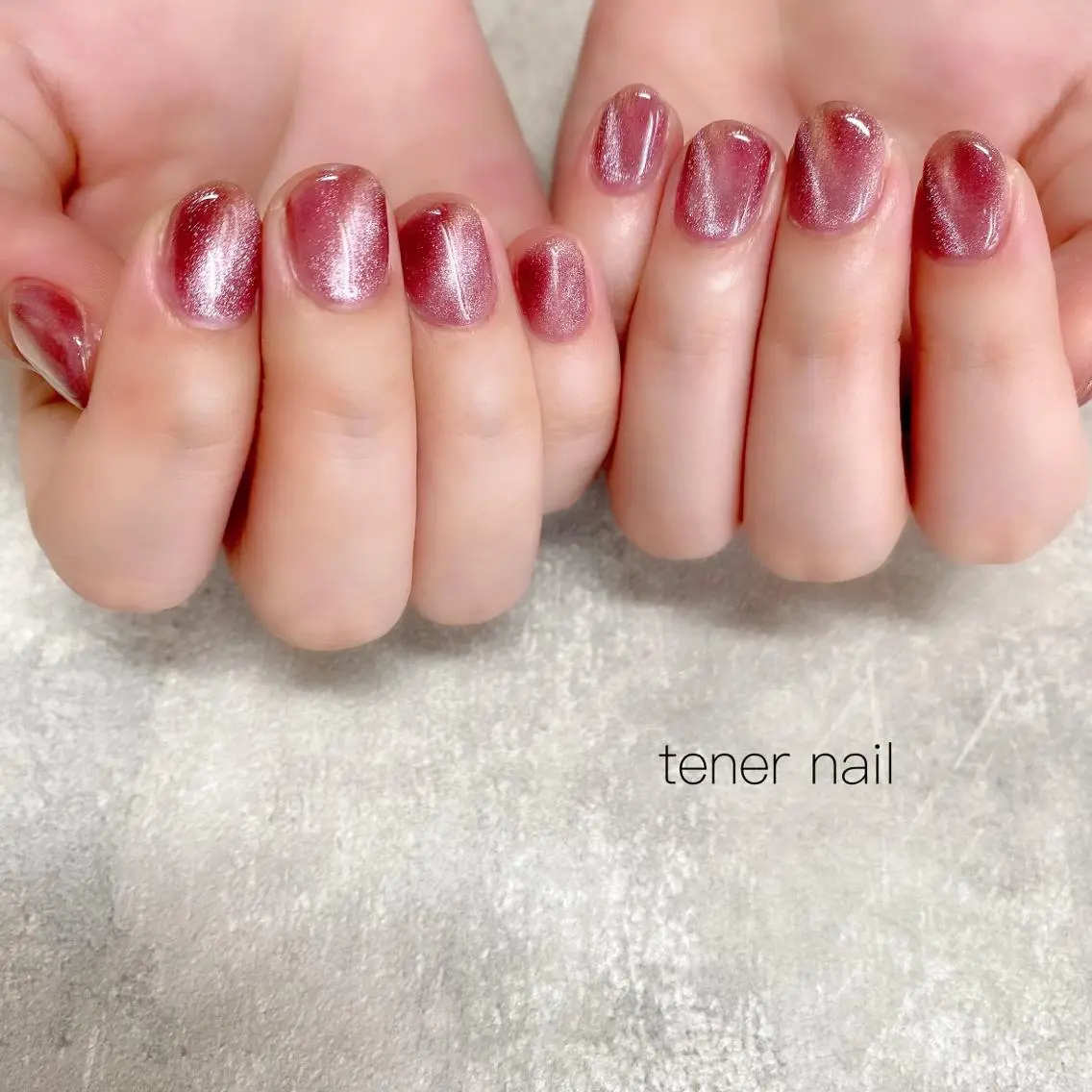 ネイル マグネットネイル ピンク テネルネイル tener nailのネイルデザイン