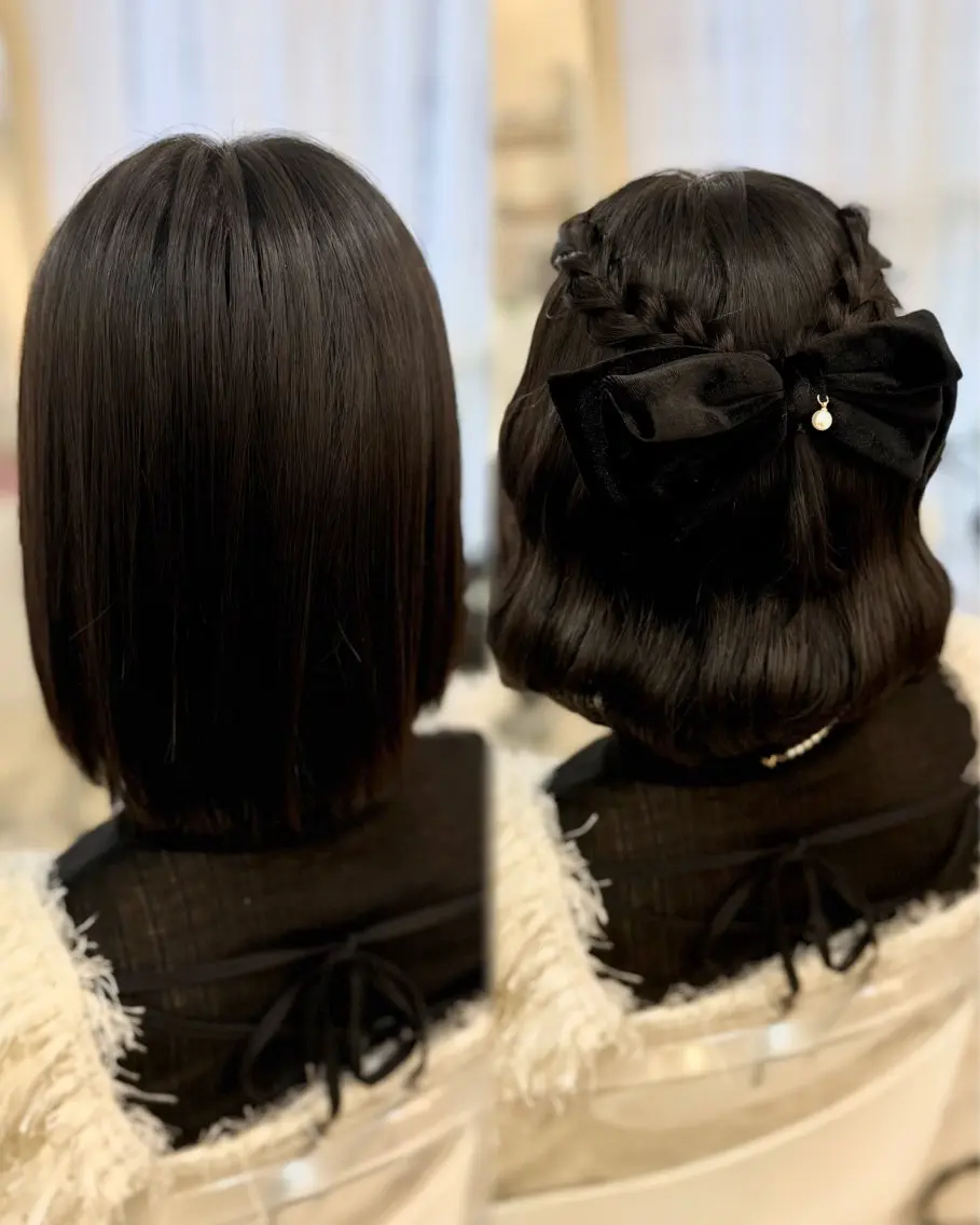ショート ヘアアレンジ ヘアセット 梅田茶屋町ヘアセット 🎀RIONA🎀のヘアスタイル