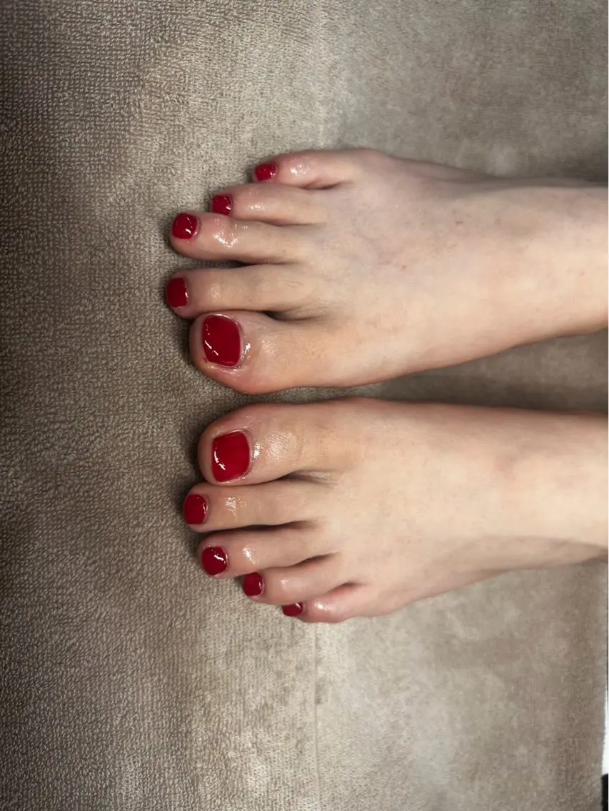 ネイル フットネイル ワンカラーネイル フットネイル トップコート/ 下北沢nailのネイルデザイン