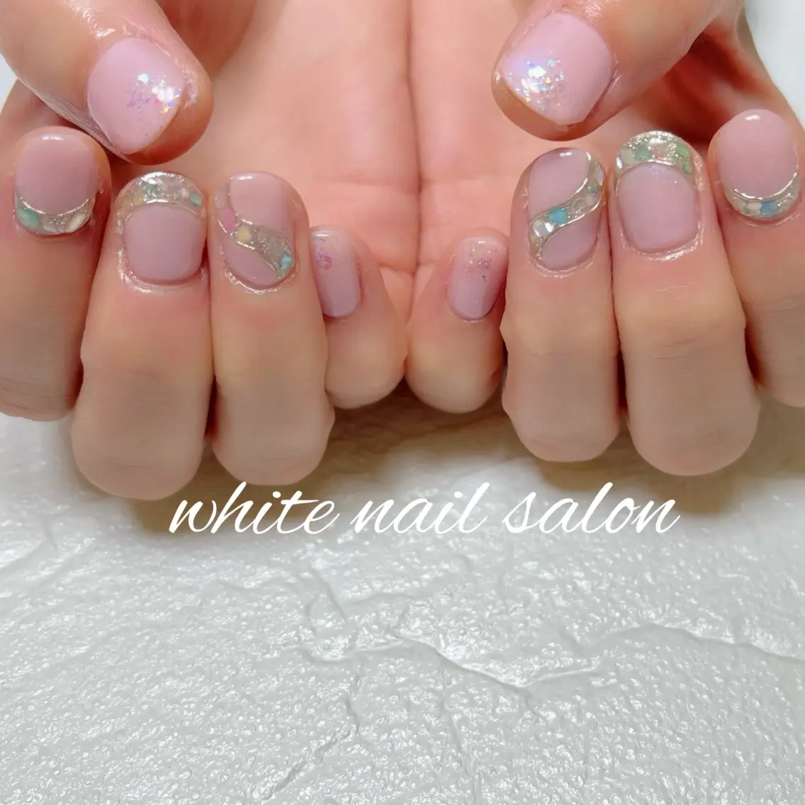ネイル ラメ(グリッター) ハンドネイル white nail salonのネイルデザイン